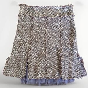 Bebe CARWASH Tweed Organza Skirt Vintage size 8